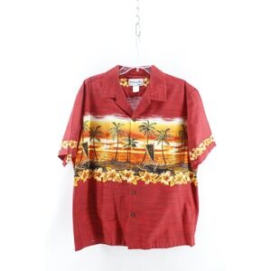 Vintage Bishop St Apparel Hawaiian Shirt 100% Cotton XL Made in Hawaii
